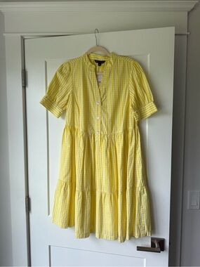 brooks brothers cotton eyelet dress Eyelet Belted Shirt Dress In Cotton